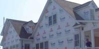 Tyvek wrapped house